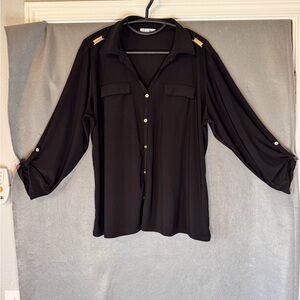 89th & Madison Black Pullover Shirt. Excellent Condition.